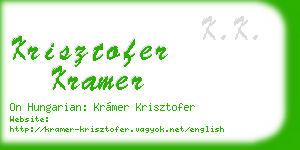 krisztofer kramer business card