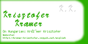 krisztofer kramer business card